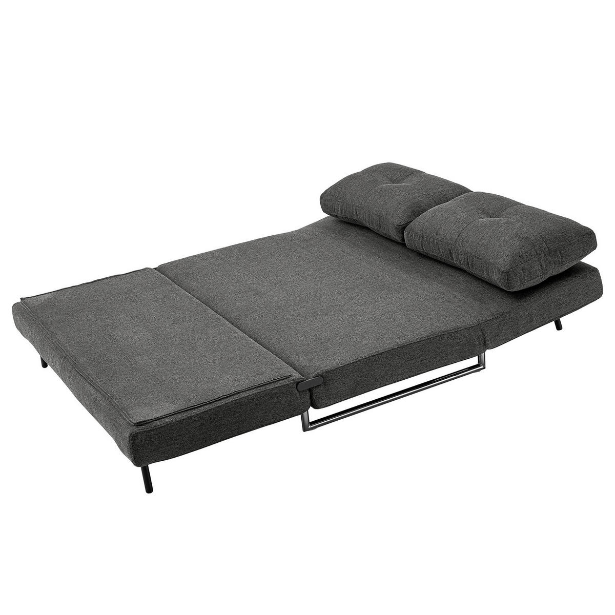 SCHLAFSOFA - Chromfarben/Anthrazit, Textil/Metall (150/85/88cm) - home24