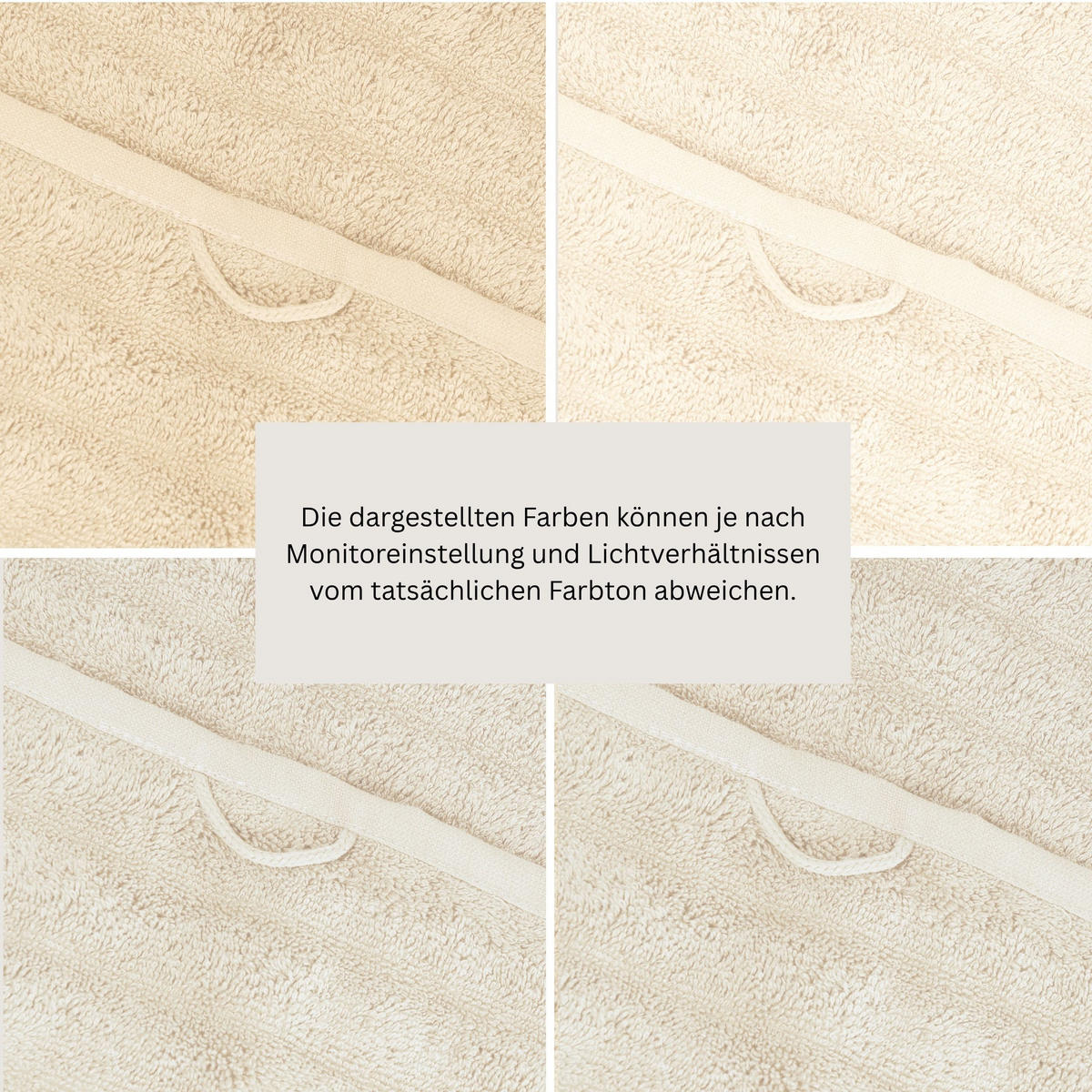 HANDTUCHSET Neapel - 4-teilig - 50x100 cm - Creme - Creme, Textil (50/100cm) - SCHIESSER