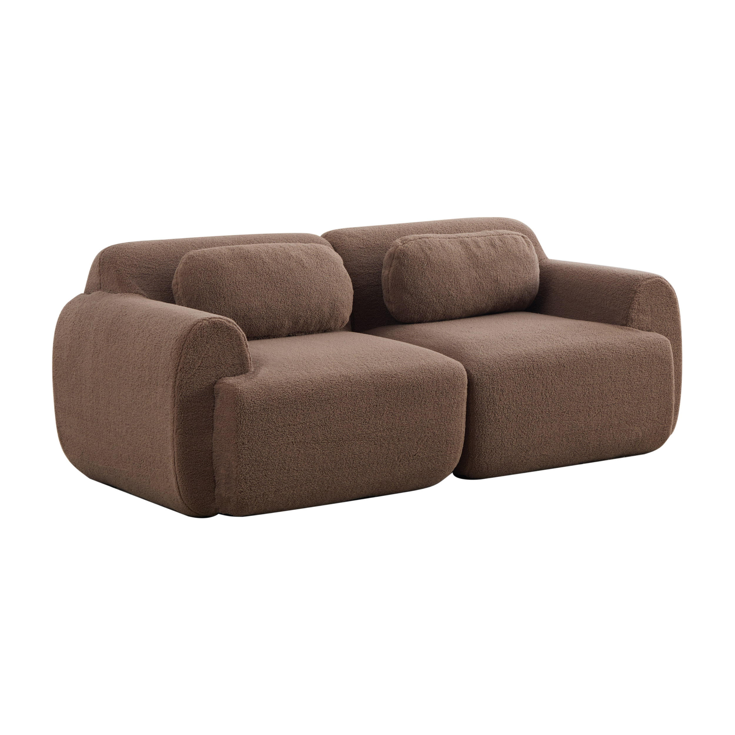 2-SITZER-SOFA DE-35151 mit Chenille-Bezug Camel - Sandfarben, Textil (91/71/189cm) - ComfortXL