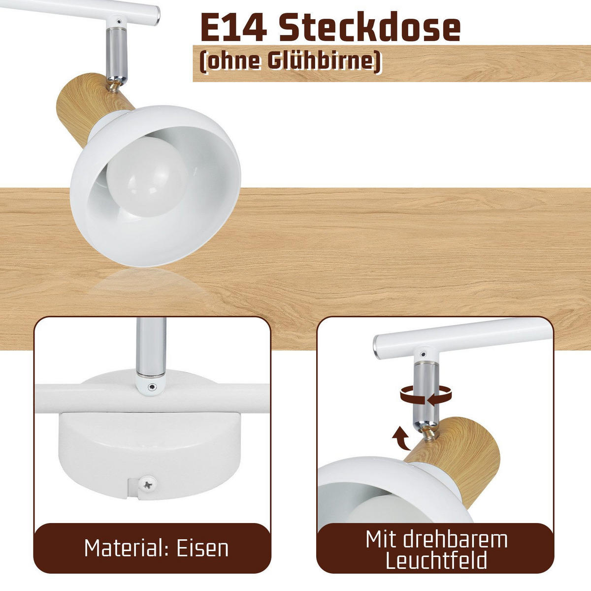 STRAHLER Farmer 41.2/11/15.5 cm - Weiß, Metall (41.2/11/15.5cm) - Nettlife