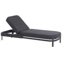 SONNENLIEGE Graphitgrau Nettuno - Graphitfarben, Textil (65/33/194cm)