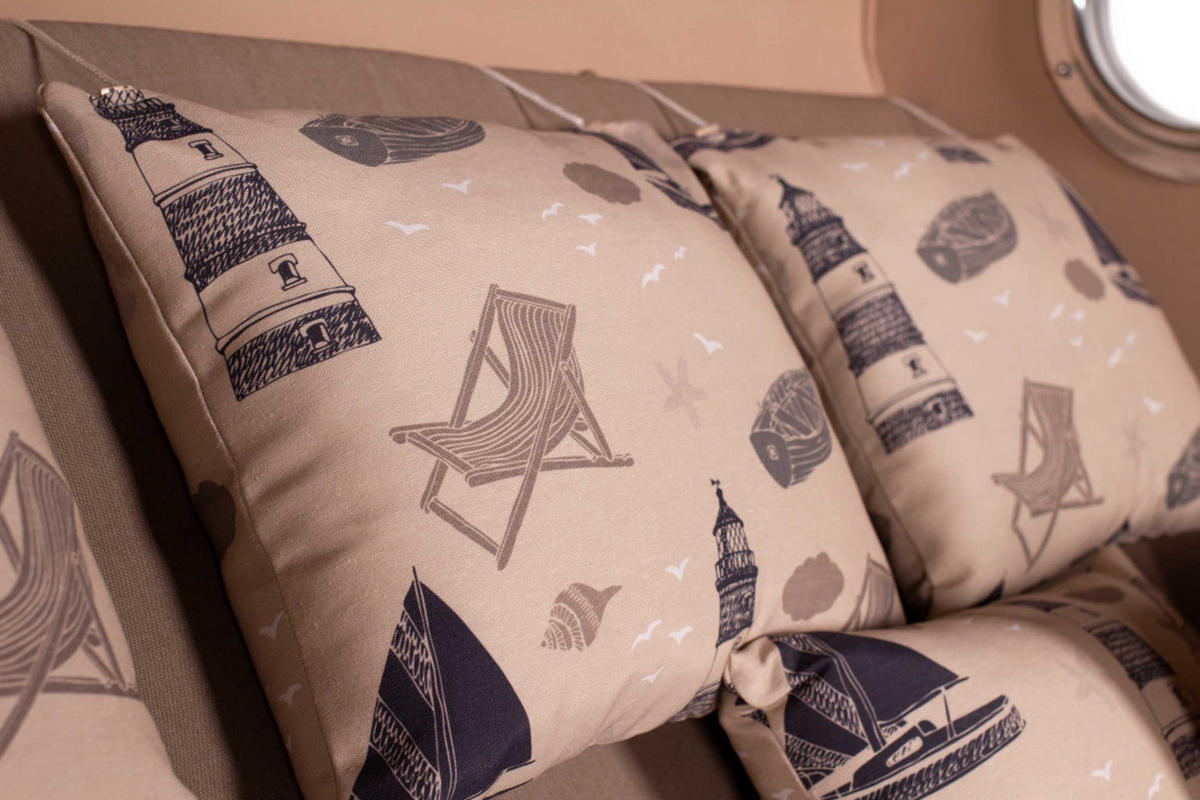 STRANDKORB XXL Düne Grande Teak PE Grey - Braun, Metall (170/170/95cm) - Mr. Deko