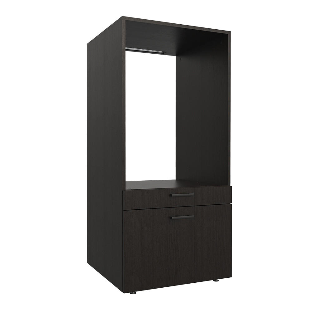 WASCHMASCHINENSCHRANK Serie 2 67cm Breit, 145cm Hoch - Schwarz, Holzwerkstoff (67/145/67cm)