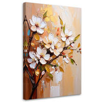 LEINWANDBILD Blumen 30x45cm - Beige, Textil (30/45cm) - Feeby