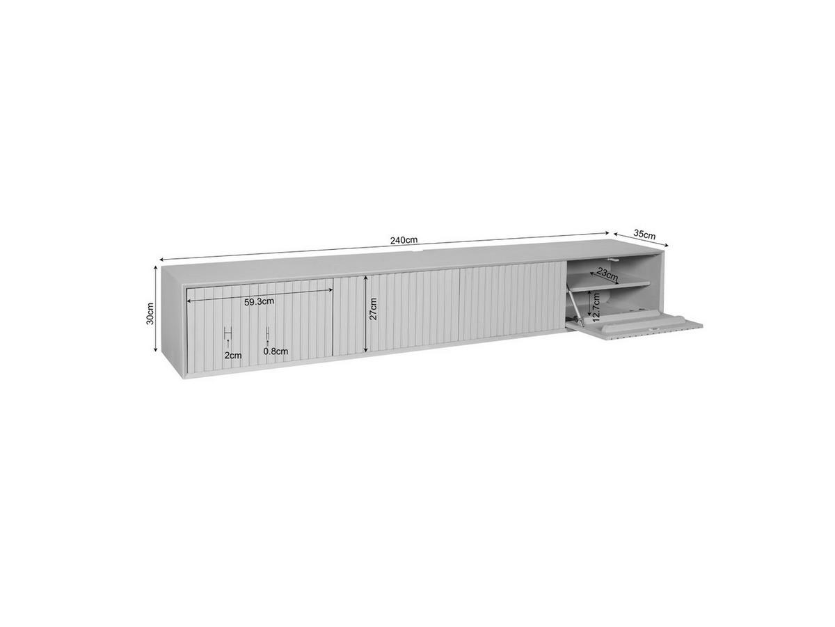 LOWBOARD Dimora Mangoholz 240 cm / 35 cm Braun - Braun, Holz (240/30/35cm) - Villa Möbel