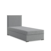 BOXBETT MIT KOPFTEIL 90x200 ZONZA, Grau - Hellgrau, Textil (90/200cm) - Mebligo