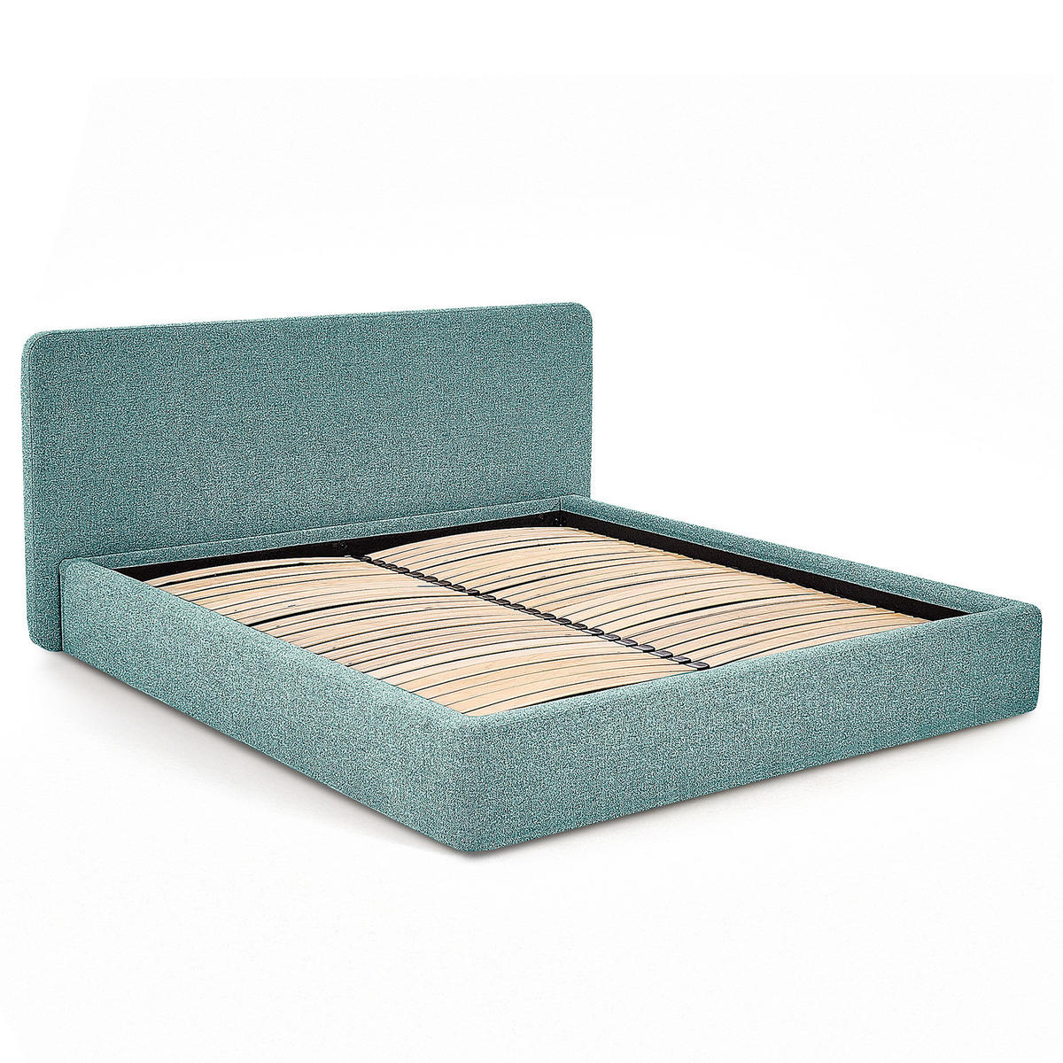 POLSTERBETT - Petrol, Holz/Textil (200/200cm) - home24