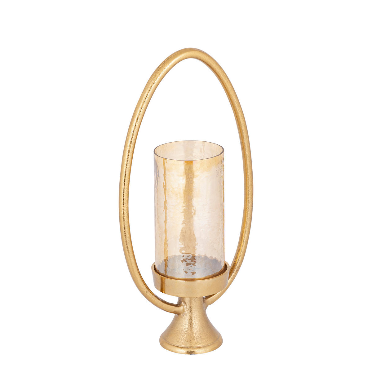 WINDLICHT Berido Gold 27/14/55cm - Goldfarben, Glas (14/55/27cm) - PTMD Collection