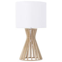 TISCHLAMPE Carrion 27/27/37 cm - Weiß, Holzwerkstoff (27/27/37cm) - Beliani