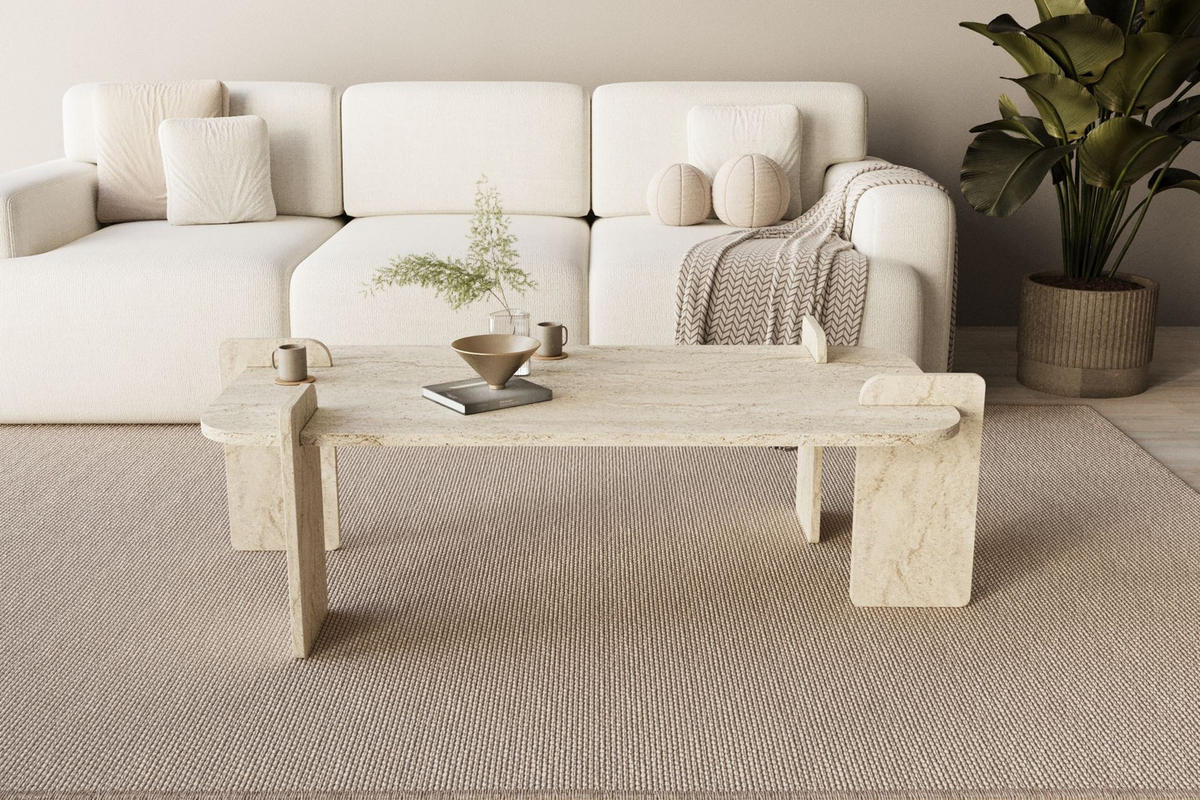 COUCHTISCH lovge beige - Beige, Holz (120/60/35cm) - Habitat Garten