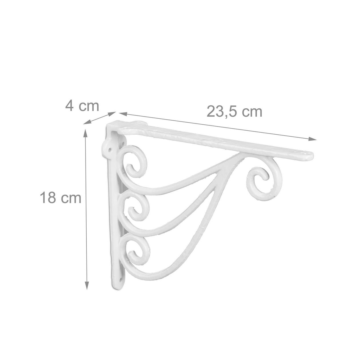 2XREGALWINKEL - Weiß, Metall (4/23.5/18cm) - Relaxdays