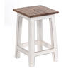 HOCKER MADERO Recyclingholz 06 weiß-landhaus - Weiß, Karton (30/48/30cm) - DESIGN DELIGHTS