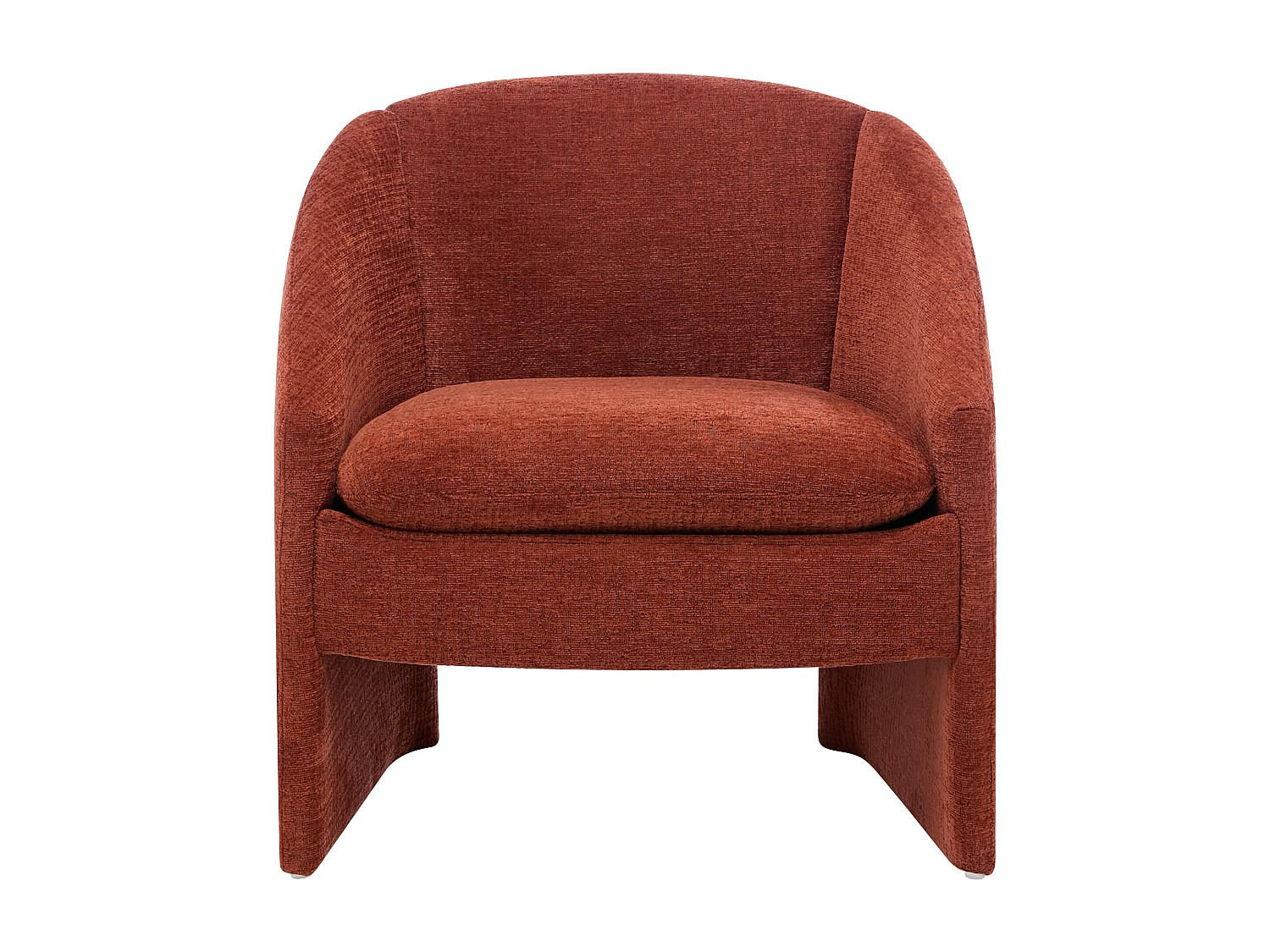 SESSEL mit gerader Rückenlehne - 1 Person - Stoff - Terracotta - - Terracotta, Textil (70/73/68cm) - Vente-Unique
