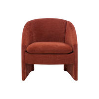 SESSEL mit gerader Rückenlehne - 1 Person - Stoff - Terracotta - - Terracotta, Textil (70/73/68cm) - Vente-Unique