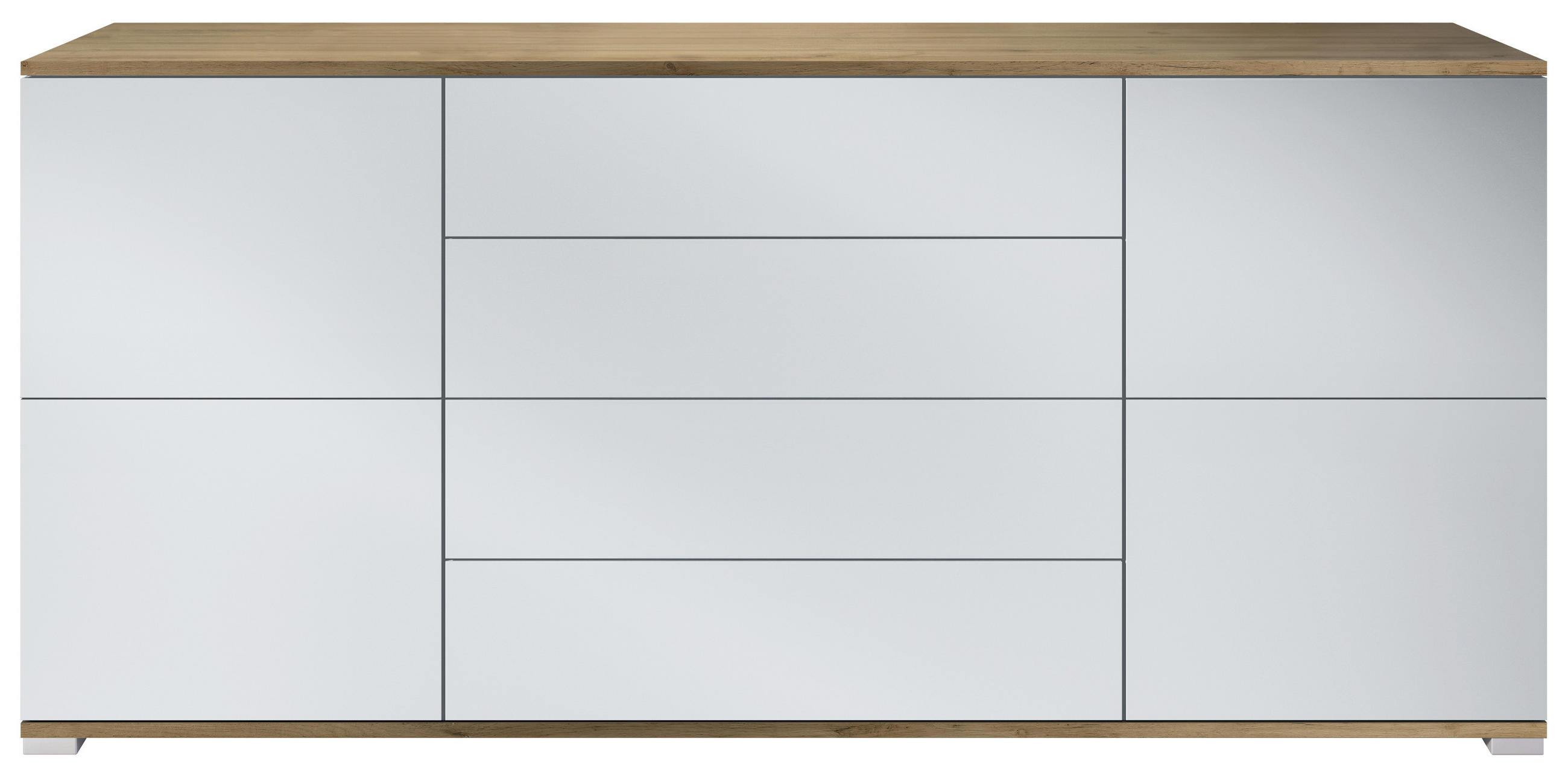 SIDEBOARD Rova Weiß matt - Weiß, Holzwerkstoff (166.5/75.5/35cm) - Vladon