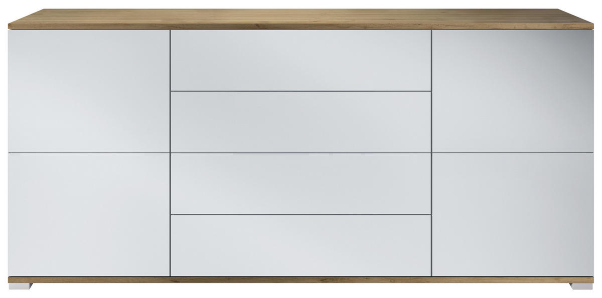 SIDEBOARD Rova Weiß matt - Weiß, Holzwerkstoff (166.5/75.5/35cm) - Vladon