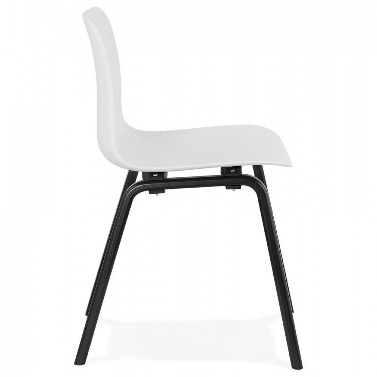 STUHL Weiß 44.5x81x52.5cm - Schwarz/Weiß, Holz/Kunststoff (44.5/81/52.5cm) - AlterEgo