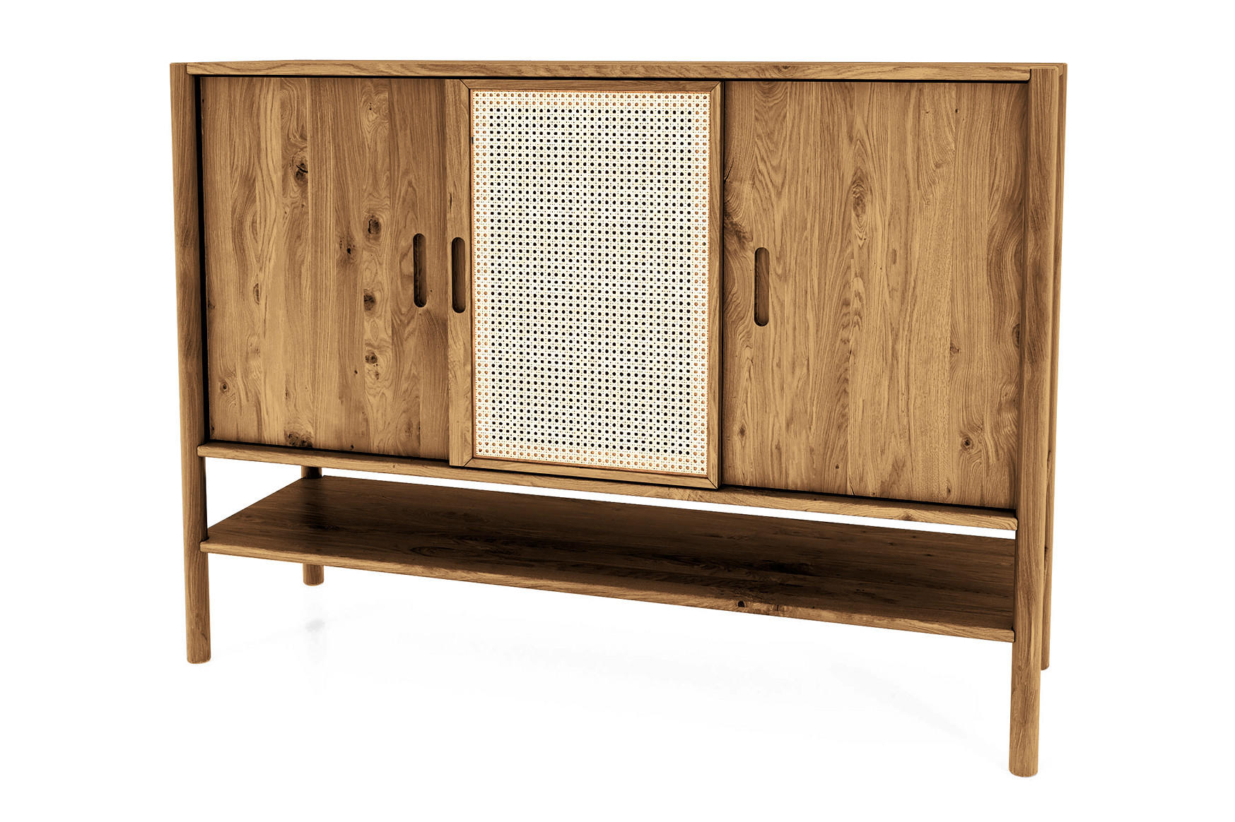 KOMMODE INA Wildeiche - Alteiche, Holz (142/101/46cm) - byoak