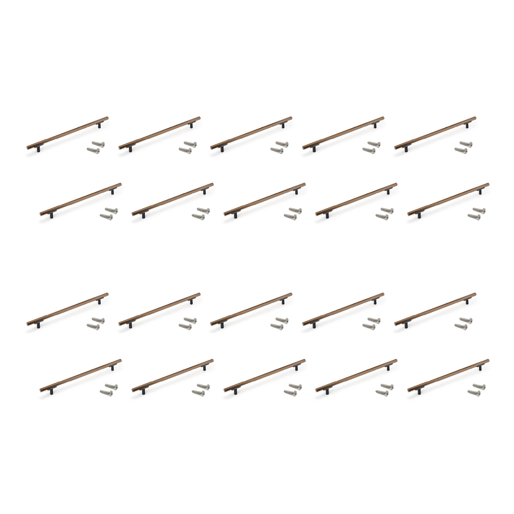 MÖBELGRIFFE Riad, L232mm, 192mm Achsenabstand, Aluminium, Bronze 20er-set - Bronzefarben, Metall (0.5/4/23.2cm) - EMUCA