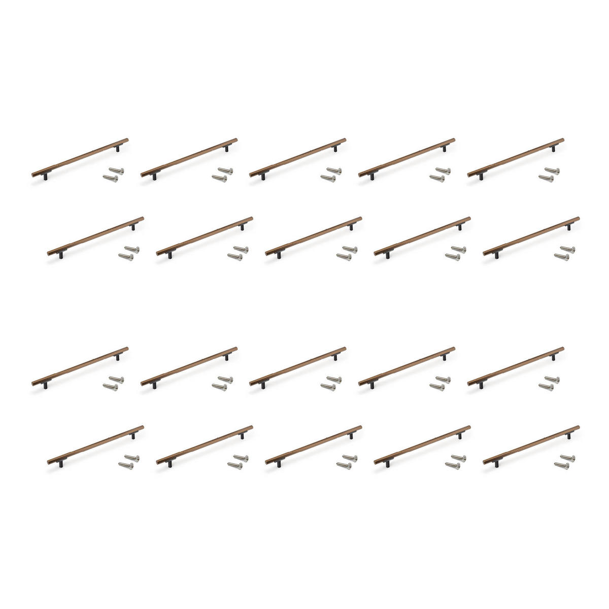 MÖBELGRIFFE Riad, L232mm, 192mm Achsenabstand, Aluminium, Bronze 20er-set - Bronzefarben, Metall (15/10/28cm) - EMUCA