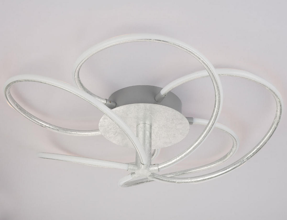 LED DECKENLEUCHTE Metall Silber - Silberfarben, Metall (56/56/15cm) - Globo Lighting