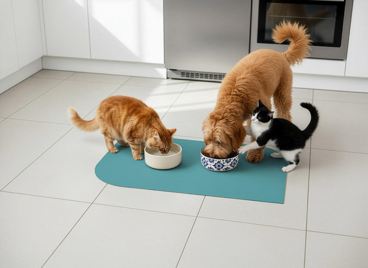 NAPFUNTERLAGE, Öko-Tex, Blattform Petrol 60 x 90 cm - Petrol, Textil (90/60cm) - SANOZOO