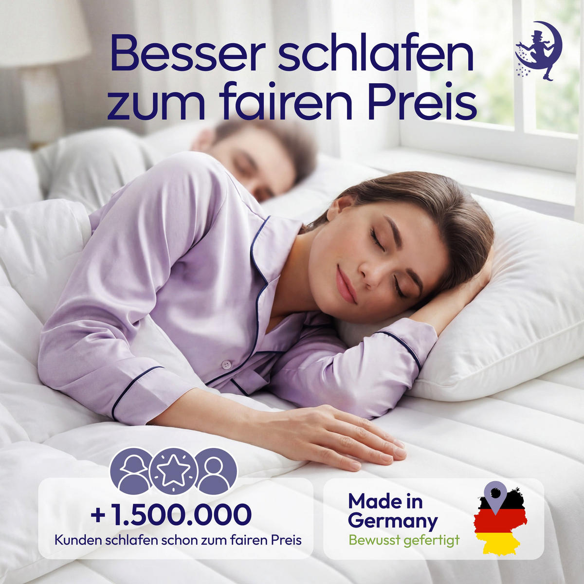KALTSCHAUMMATRATZE H2 H3 180x200 cm – 7 Zonen Gästematratze ca. 15 cm – ergonomische Wendematratze mit waschbarem Bezug - Weiß, Textil (180/200cm) - Mister Sandman