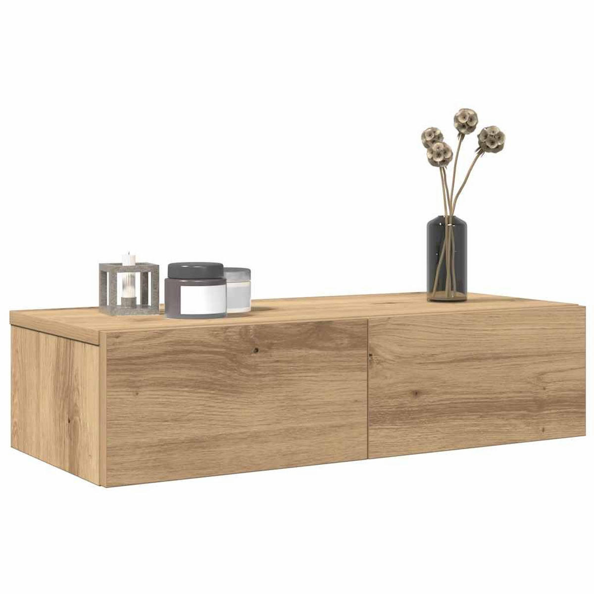WANDREGAL Mit Schubladen Artisan-Eiche 60/26,5/15 Cm - Braun, Holzwerkstoff (26.5/15/60cm) - vidaXL