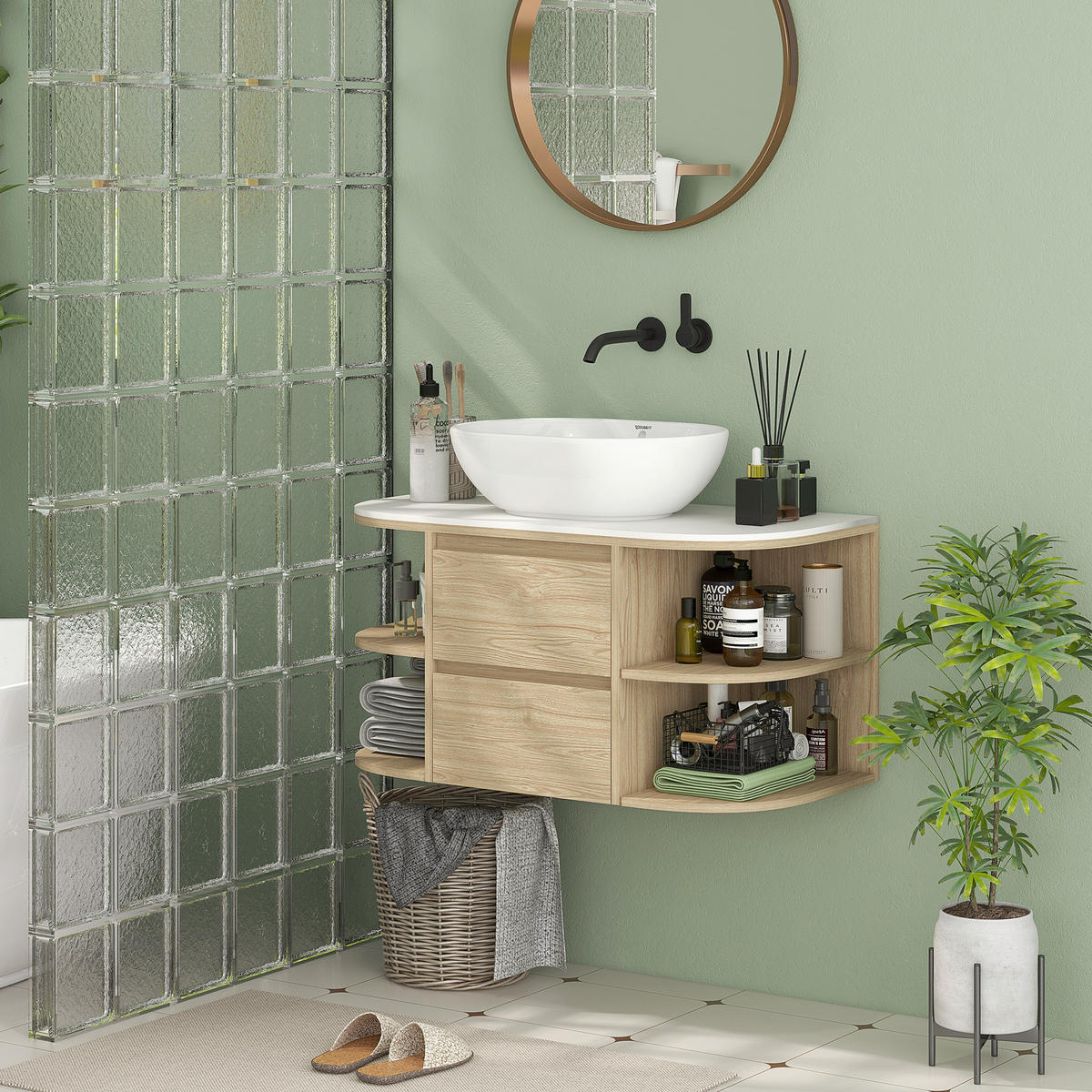 HÄNGESCHRANK Braun 1 Stück - Braun, Kunststoff (90/46/45cm) - GiPP
