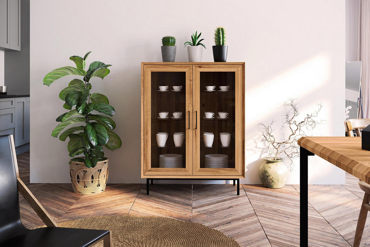 SIDEBOARD LEON Wildeiche - Wildeiche, Holz (97/125/45cm) - byoak