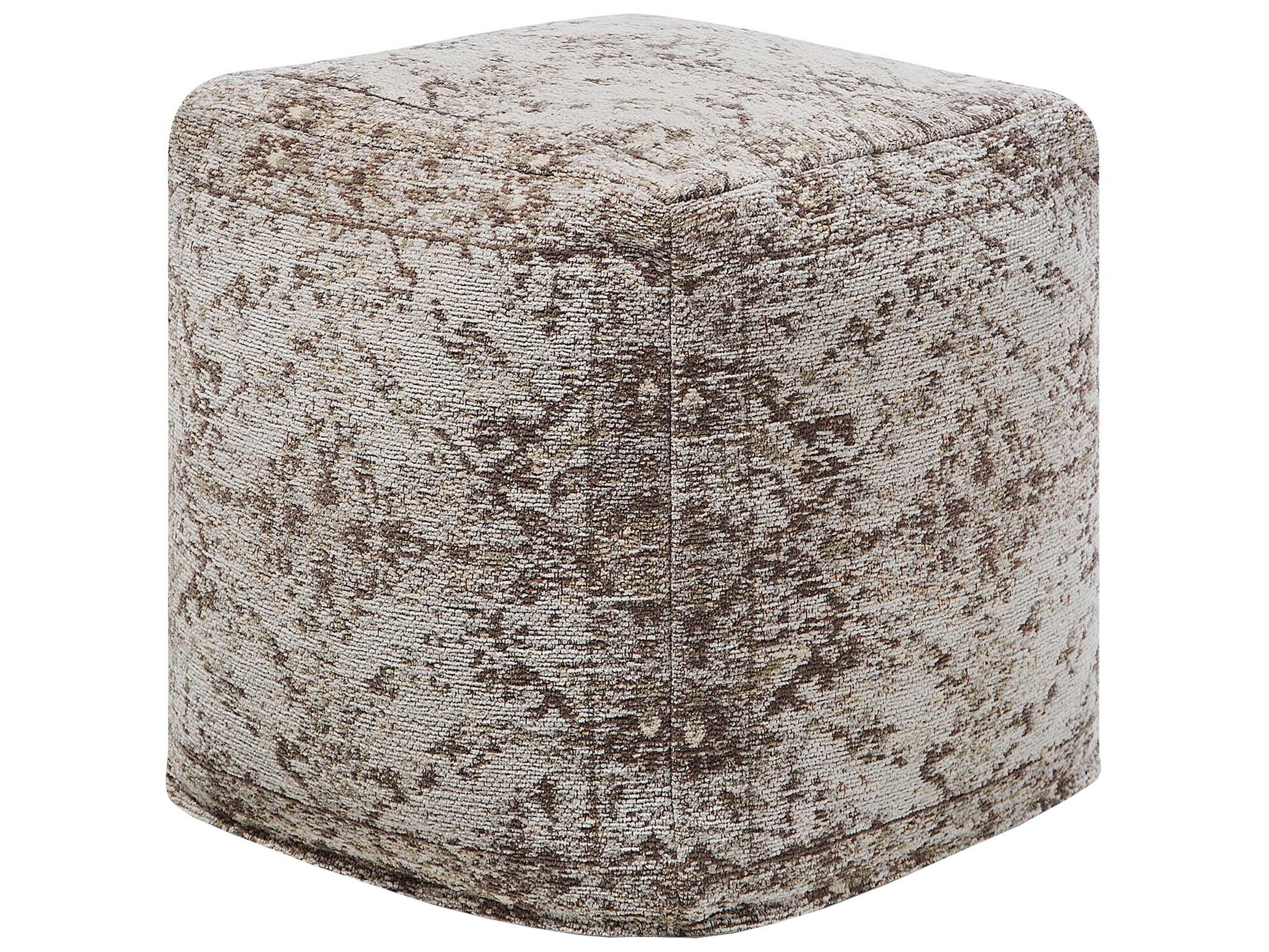 POUF Meerut 42/42/42 cm - Braun, Naturmaterialien/Textil (42/42/42cm) - Beliani
