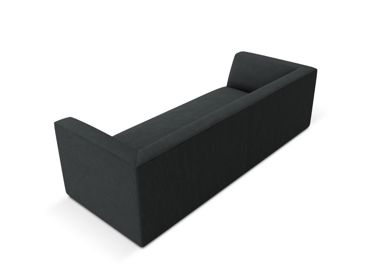 SOFA Ruby aus Cord schwarz 3 Sitzplätze - Schwarz, Textil (93/69/232cm) - Micadoni