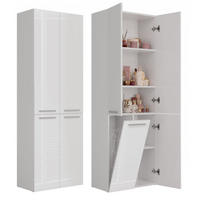 SKRIŇA do kúpeľne - biela, kompozitné drevo (60/174/30cm) - RAUMHIRSCH FURNITURE
