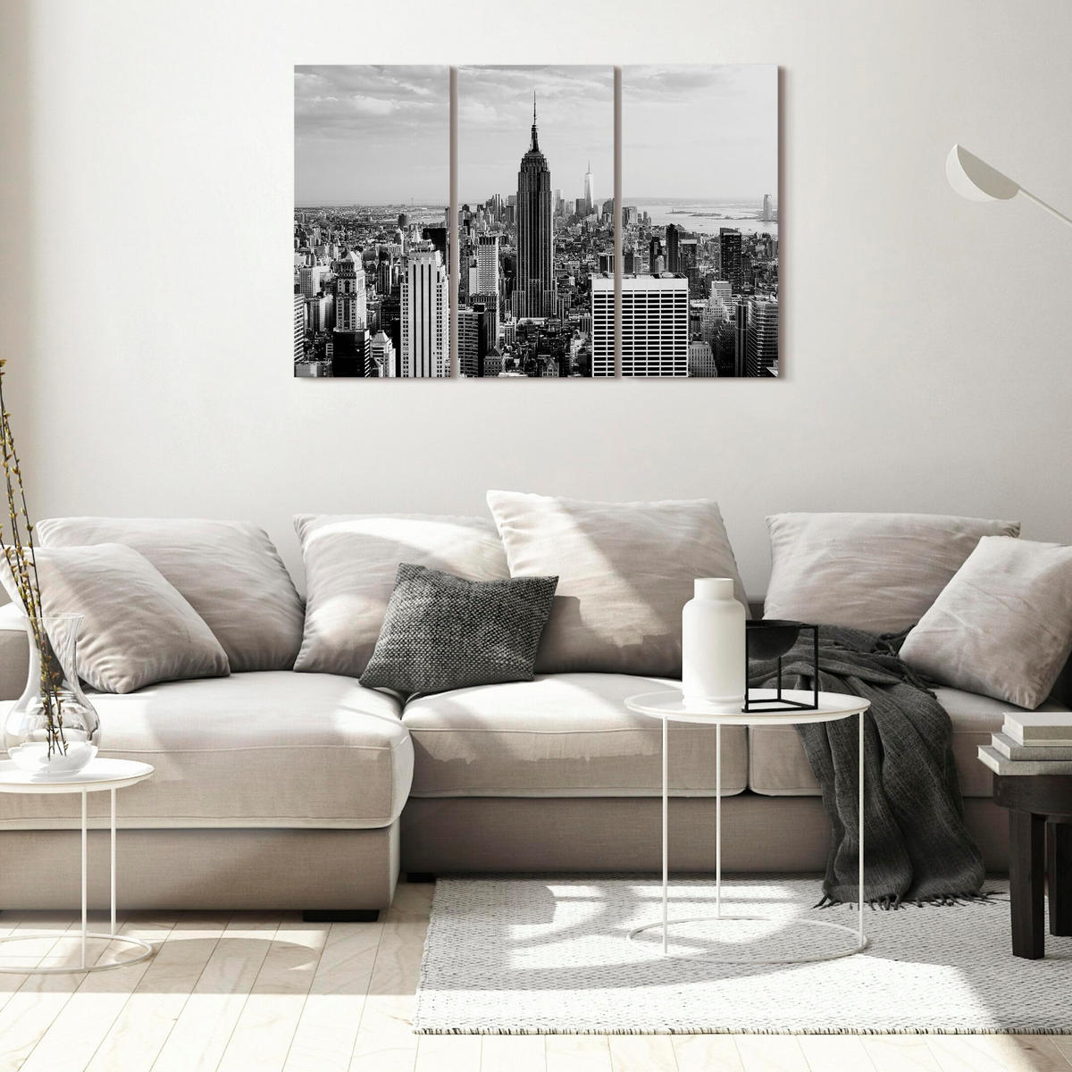 LEINWANDBILD Stadt 120x80 cm - Multicolor, Holz (120/80cm) - LUMASOUL