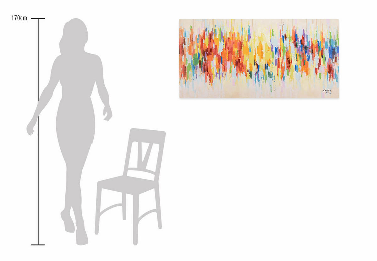 ACRYLBILD HANDGEMALT 120/60 cm - Multicolor, Holz/Textil (120/60cm) - KUNSTLOFT