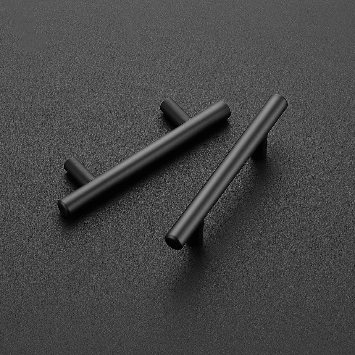 MÖBELGRIFF Schwarz Matt 10er-Set 128 mm Edelstahl - Schwarz, Metall (1.2/3/12.7cm)
