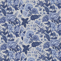 FOTOTAPETE Blumen 200 x 280 cm - Blau, Papier (200/280cm) - Sanders & Sanders