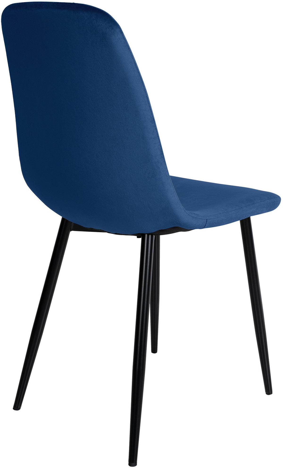 ESSZIMMERSTUHL MOVI Blau Samt Metall 88x44x51 cm - Blau, Metall (44/88/51cm) - DELUKE