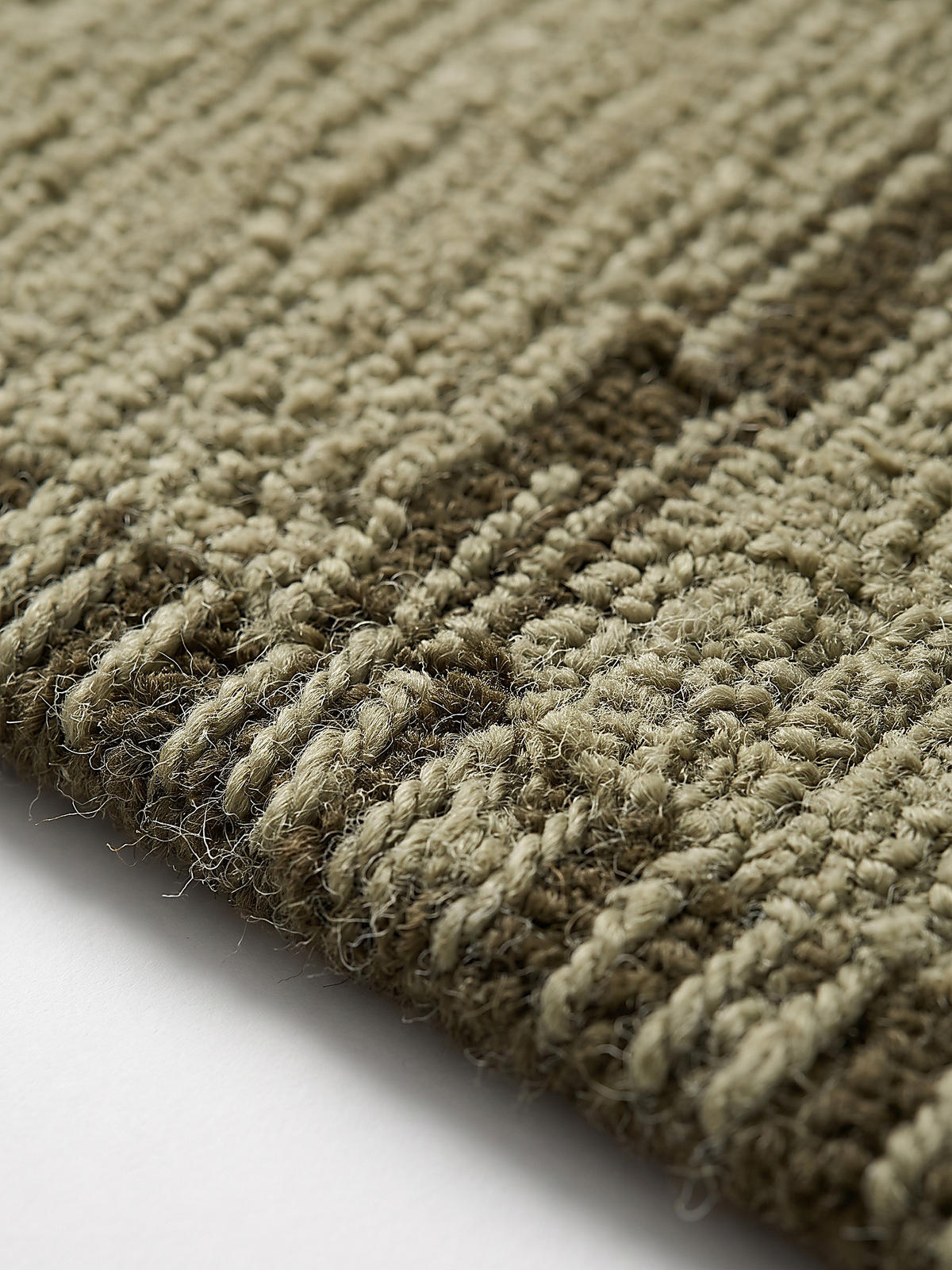 TEPPICH aus Wolle, handgetuftet, GANNEL, in Salbeigrün, Blockdesign, 200 x 290 cm - Grün, Textil (200/290cm) - KADIMA DESIGN