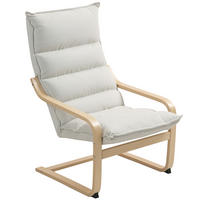 ARMLEHNSTUHL DE-13253 geschwungene Armlehnen & dickes Polster Creme - Creme, Holz (67/105/83cm) - ComfortXL
