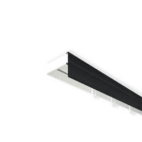 VORHANGSCHIENE SH, 1-läufig, Schiene weiß, Blende 5 cm schwarz, 240 cm - Schwarz, Kunststoff (4.7/1.7/240cm) - SN Deco