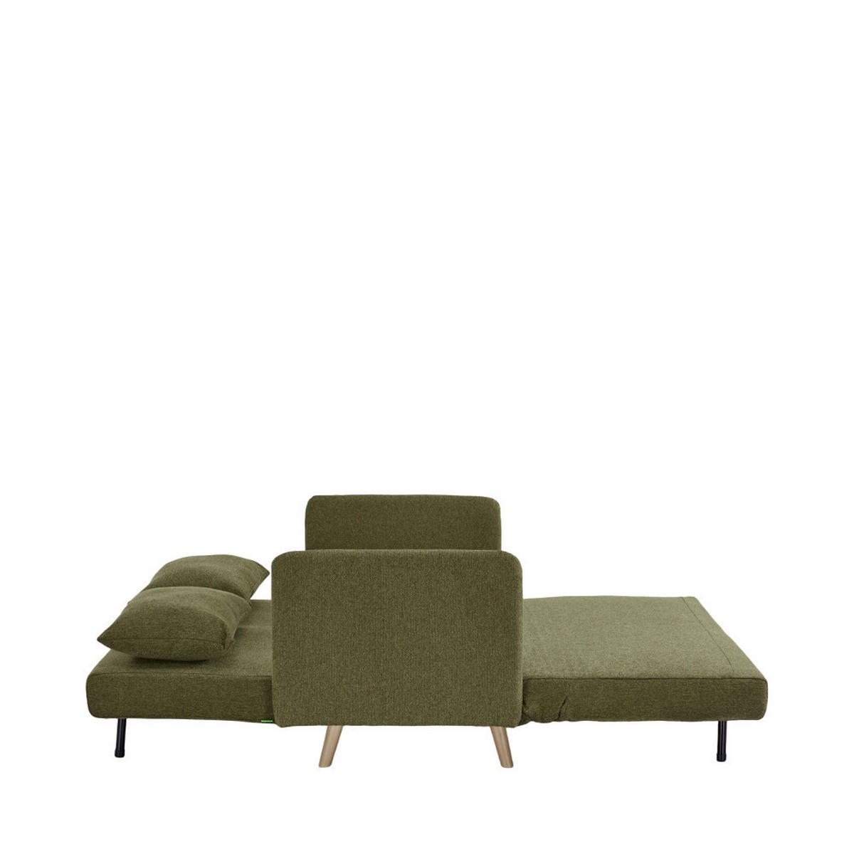 SCHLAFSOFA Olivengrün - Olivgrün, Textil (132/80/88cm) - Drawer