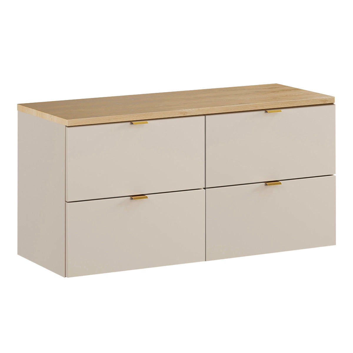 WASCHTISCHUNTERSCHRANK 120.6cm Azel Kaschmir - Beige, Holzwerkstoff (120.6/52/46cm) - Petits-meubles