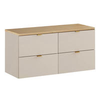 WASCHTISCHUNTERSCHRANK 120.6cm Azel Kaschmir - Beige, Holzwerkstoff (120.6/52/46cm) - Petits-meubles