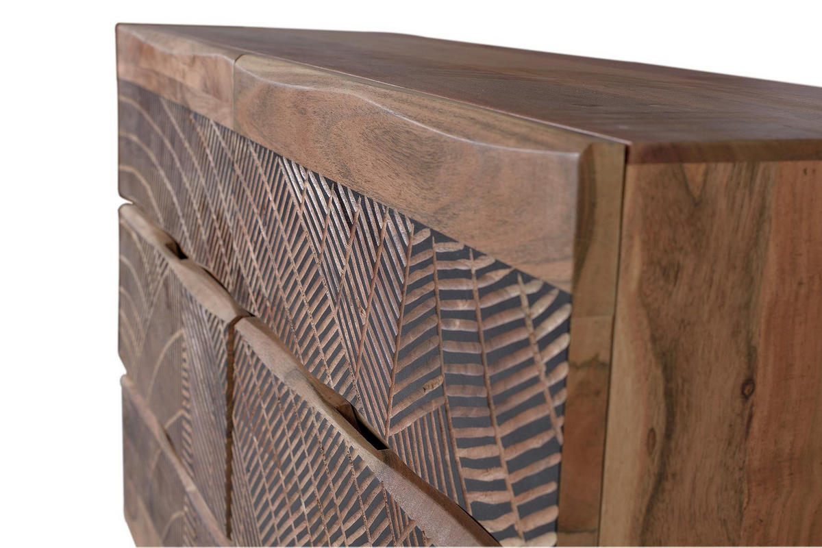 KOMMODE aus Akazienholz und Metallbeinen - Braun, Holz (125/86/40cm) - Giner y Colomer