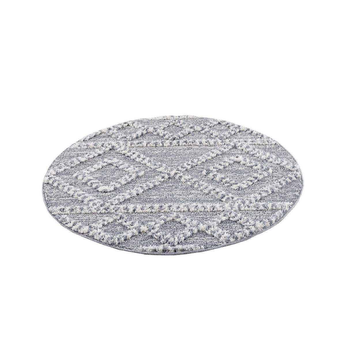 HOCHFLOR-TEPPICH Focus 3022 Grau 120 cm Rund - Grau, Textil (120/120cm) - carpet city