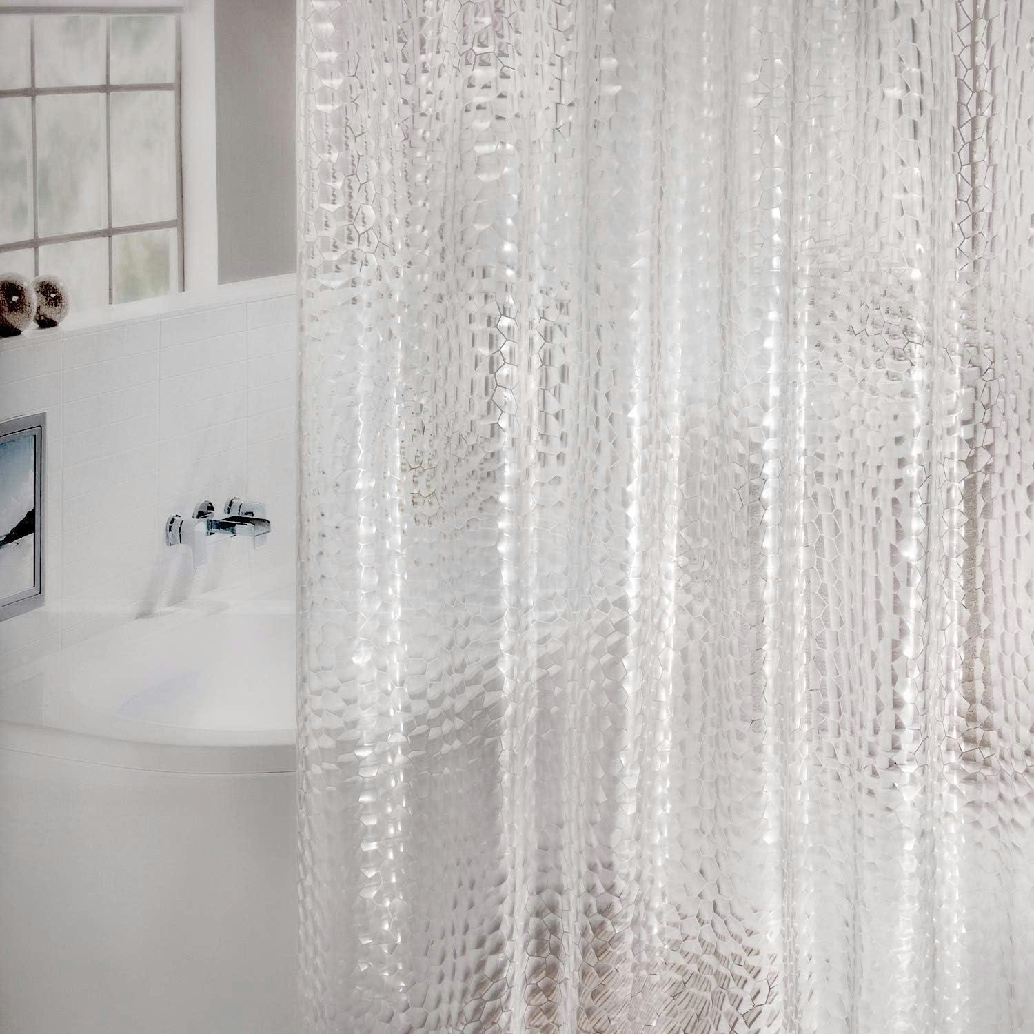 DUSCHVORHANG Anti-Schimmel 120 x 180 cm Transparent - Transparent, Kunststoff (120/180cm)
