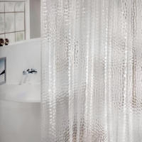 DUSCHVORHANG Anti-Schimmel 120 x 180 cm Transparent - Transparent, Kunststoff (120/180cm)