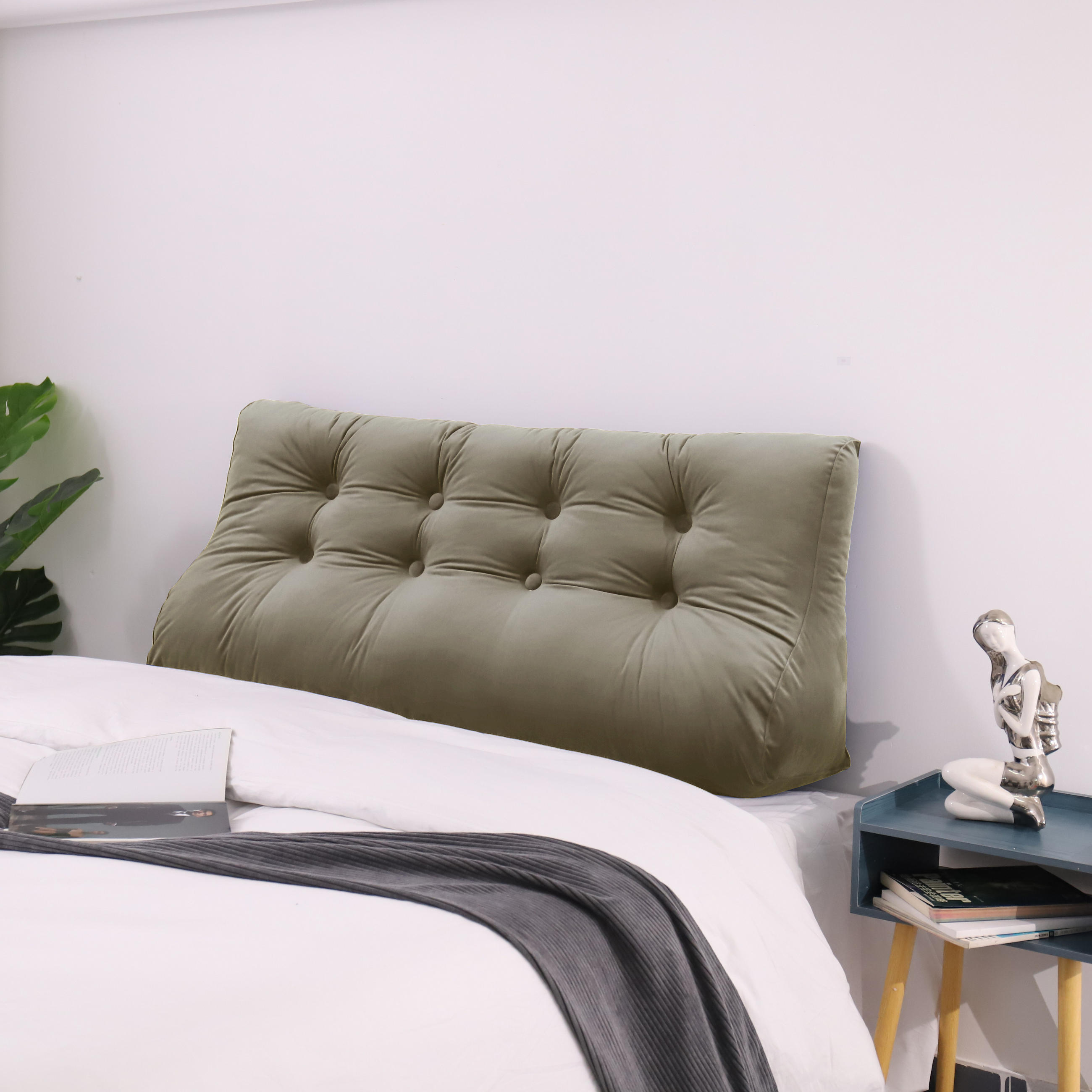 RÜCKENKISSEN Körperkontur Samtlook Ekru 120 cm - Ecru, Textil (55/120cm) - Vercart