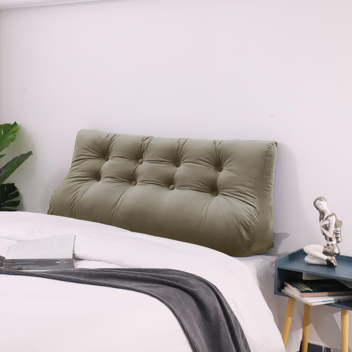RÜCKENKISSEN Körperkontur Samtlook Ekru 140 cm - Ecru, Textil (55/140cm) - Vercart